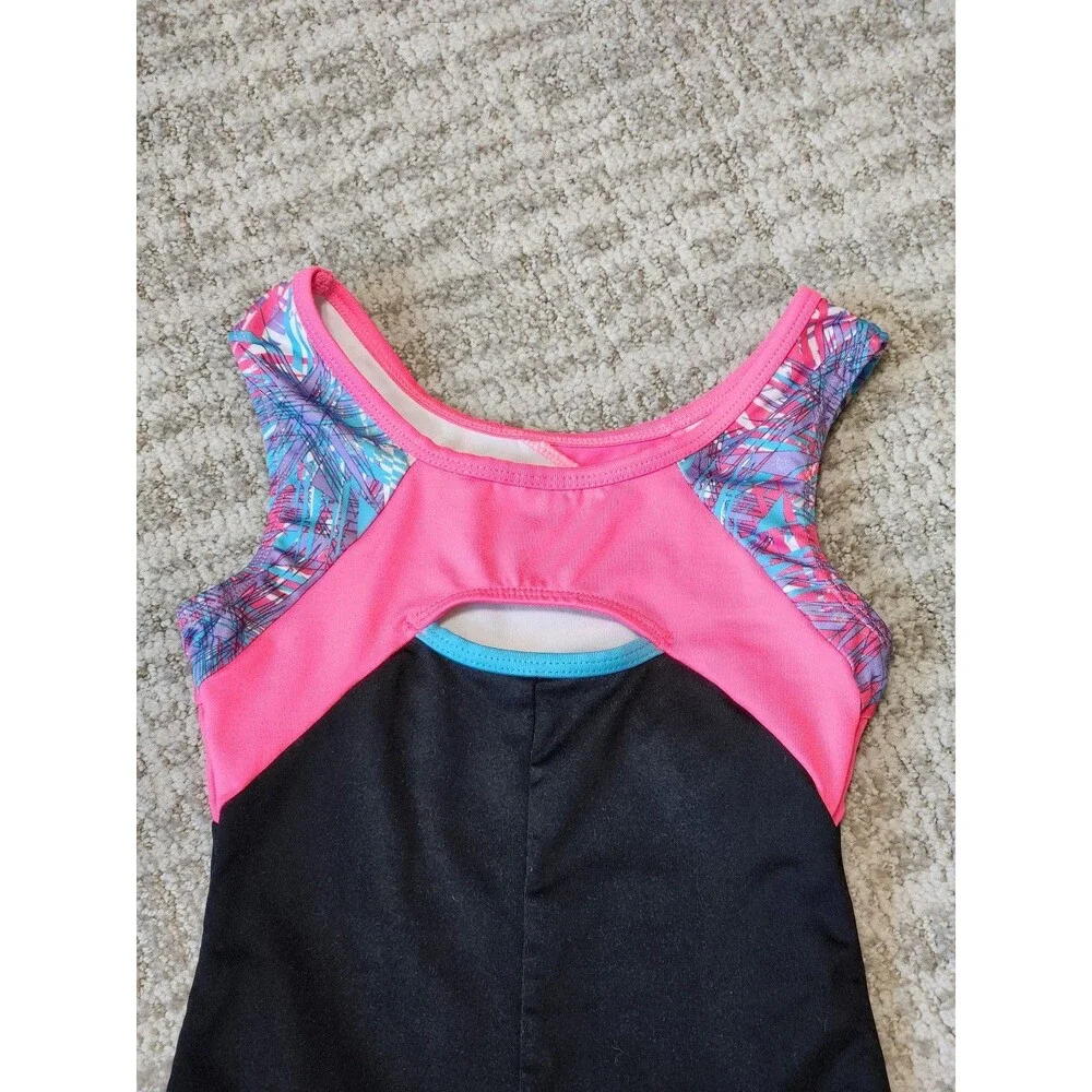 Freestyle by Danskin girls dance gymnastics leotard size S 6/6X